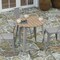 Merrick Lane Dryden Indoor/Outdoor Dining Table, 30" Round All Weather Poly Resin Top with Steel Base